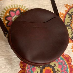 Brand new Portland Leather brown round handbag